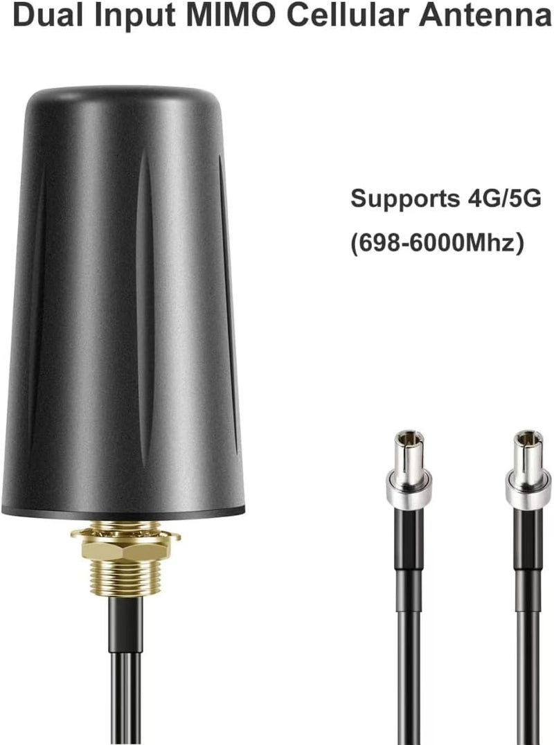 slinkdsco Waterproof 4G LTE 5G TS9 Omnidirectional MIMO Antenna Compatible with Netgear Nighthawk MR6110 MR6150 MR6500 M6 Pro M7 Pro M1 MR1100 Verizon Hotspots Router, Boosts RV Home Internet, - Image 2